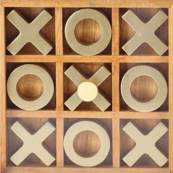 Gold Tic-Tac-Toe Game Set - Picture 1 of 5